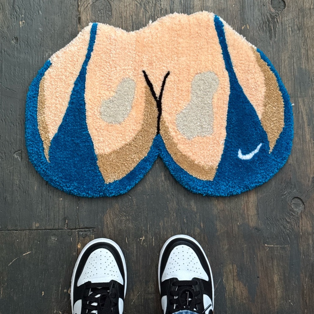 Anime nike custom rug